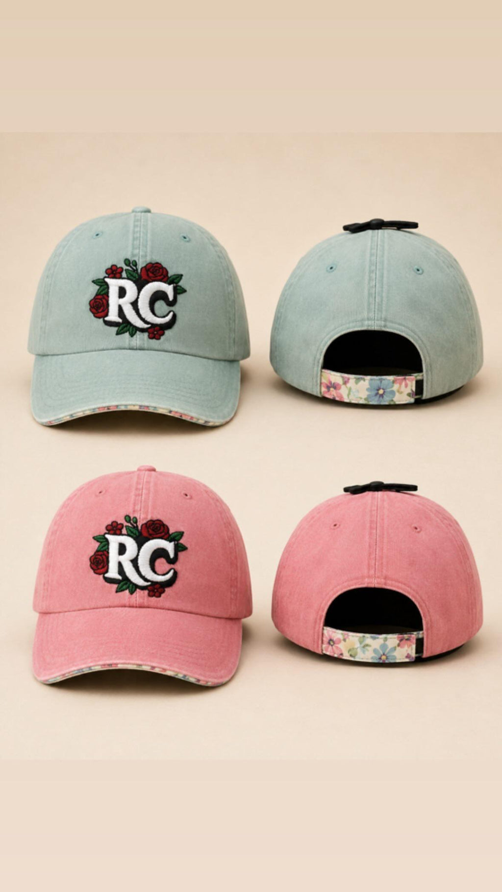 RCC Floral Denim Dad Hat